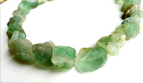 Green Flourite 14-20mm natural hand hammered beads (ETB00048)