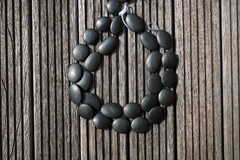 Matte Australian Black Jade 19-28mm freeform beads (ETB00556)