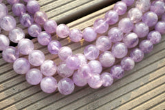 Natural Lavender Amethyst (Madagascar) 8.5-9mm round beads (ETB00073)