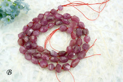 Genuine Ruby Corundum faceted beads (ETB00919)