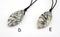 Matte Pinolith freeform pendant (ETP00299)