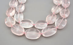 Rose Quartz (Madagascar) 13-19.5mm faceted beads (ETB00466)