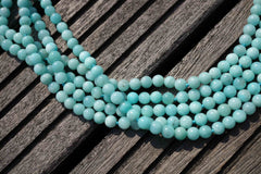 Peruvian Amazonite AB grade 5-6mm round beads (ETB00157)