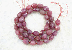 Genuine Ruby Corundum faceted beads (ETB00663)