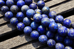 Matte Lapis Lazuli 11-12mm round beads  (ETB00136)