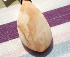 Matte Honey Palm Wood Freeform pendant (ETP00050)