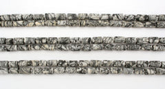 Matte pinolith 8.5-9.5mm cylinder beads (ETB01196)
