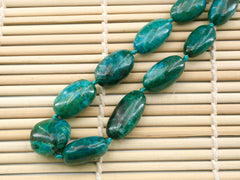 Natural Amazing blue Peruvian Chrysocolla AA grade pebble beads  (ETB00161)