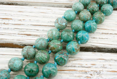 Natural Amazing blue Peruvian Chrysocolla 11-12mm round beads  (ETB01006)