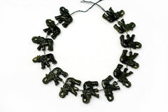 Golden Obsidian 33-39mm Elephant beads handmade (ETB00686)