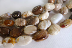 Wood Opalite/ Petrified Wood freeform beads (ETB00039)