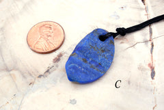 Matte Lapis Lazuli Natural rough pendant (ETP00069)