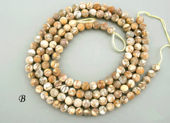 Matte Brecciated Mookaite Jasper 5-6mm round beads (ETB00267)