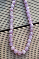 Natural Lavender Amethyst (Madagascar) 11-13mm round beads (ETB00075)