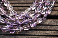 Natural Amethyst (Brazil) polished free formed beads (ETB00062)
