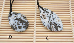 Matte Plume Agate freeform shaped pendants (ETP00156)