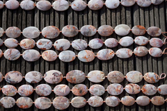 Moroccan Agate 20-29mm oval flat beads (ETB00549)