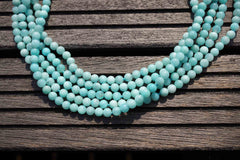 Peruvian Amazonite AB grade 5-6mm round beads (ETB00157)