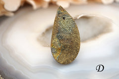 Rare and exotic Russian Rainbow Pyrite pendants (ETP00177)