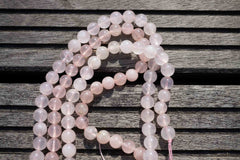 Natural Rose Quartz 7-8mm round beads (ETB00155)