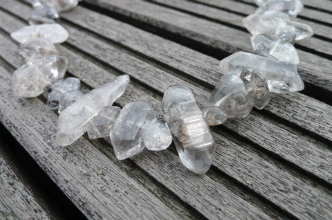 Tourmalinated Quartz medium natural beads (ETB00053)