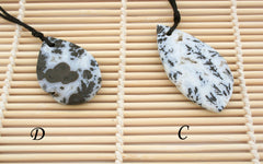 Matte Plume Agate freeform shaped pendants (ETP00156)