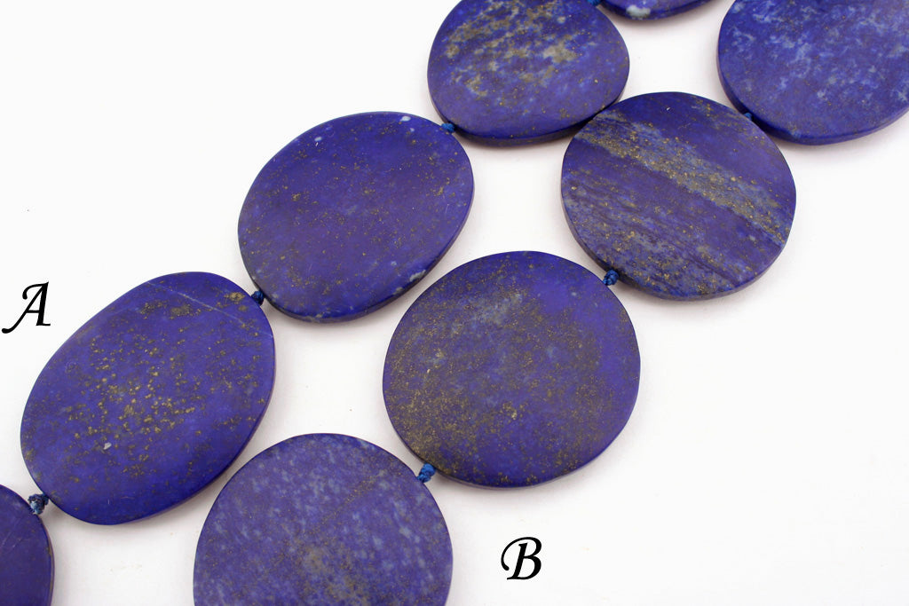 Matte Lapis Lazuli freeform beads  (amazing blue colour with gold sparkles) (ETB01151)