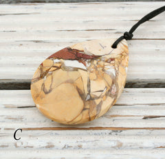 Brecciated Mookaite Jasper Freeform pendant (ETP00262)