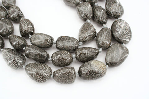 Bryozoan Coral freeform beads (ETB01332)