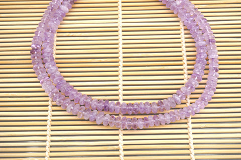 Natural Lavender Amethyst (Madagascar) 7-9mm rondelle beads (ETB00071)