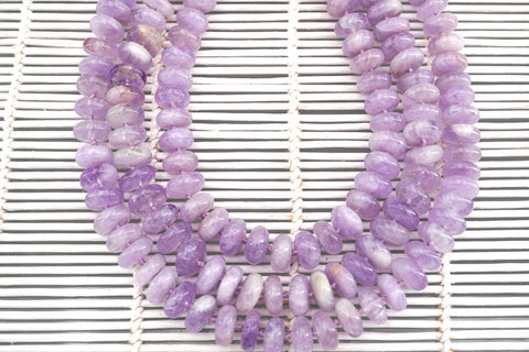 Natural Lavender Amethyst (Madagascar) 12-13mm rondelle beads (ETB01318)