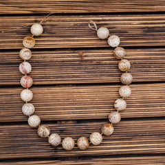 Wood Opalite/ Petrified Wood 16.5-18.5mm round beads (ETB00900)