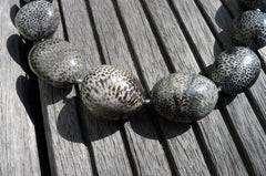 (SPL00012) Fossilised Bryozoan Coral freeform beads (large)