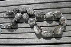 (SPL00010) Fossilised Bryozoan Coral freeform beads (large)