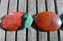 (SPL00035) Sonora Sunrise Sunset stone organic freeform flat beads (large)