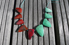 (SPL00034) Sonora Sunrise Sunset stone organic triangular statement beads