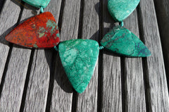 (SPL00033) Sonora Sunrise Sunset stone organic triangular statement beads