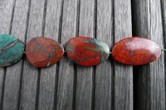 (SPL00037) Sonora Sunrise Sunset stone organic freeform flat beads (large)