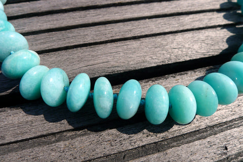 (SPL00044) Peruvian Amazonite rondelle beads