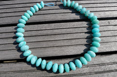 (SPL00044) Peruvian Amazonite rondelle beads