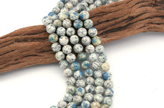 Rare K2 Blue 8-8.5mm Round beads (ETB01173)