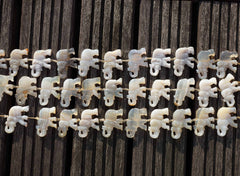 Natural Agate 34-37mm Elephant beads handmade (ETB00291)