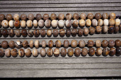 Petrified Wood 17-18mm rondelle beads (ETB00405)