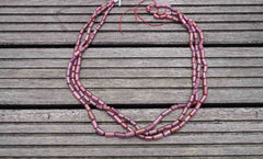 Genuine Ruby Corundum cylinder beads 3-4mm (ETB00413B)