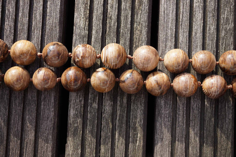 Wood Opalite/ Petrified Wood 19-21mm round beads (ETB00328)