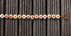 Handmade Pink Agate 20-23mm abstract donut beads (ETB00296)