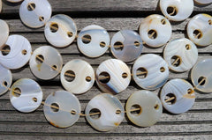 Natural Agate large 33-40mm round two holes beads (ETB00280)