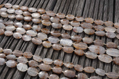 Cacoxenite Quartz 10-18mm oval flat beads (ETB00432)