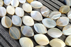 Grey Agate 21-24mm marquise beads (ETB00367)