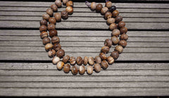 Petrified Wood 17-18mm rondelle beads (ETB00405)